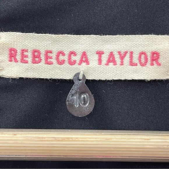 Rebecca Taylor Wool Blend Ruffle Front Tie Back Flattering Mini Dress Size 10 - Picture 6 of 8